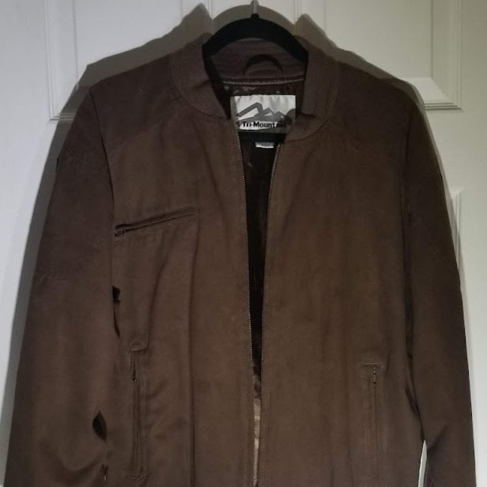 Tri Mountain Men's Microfiber Suede Jacket